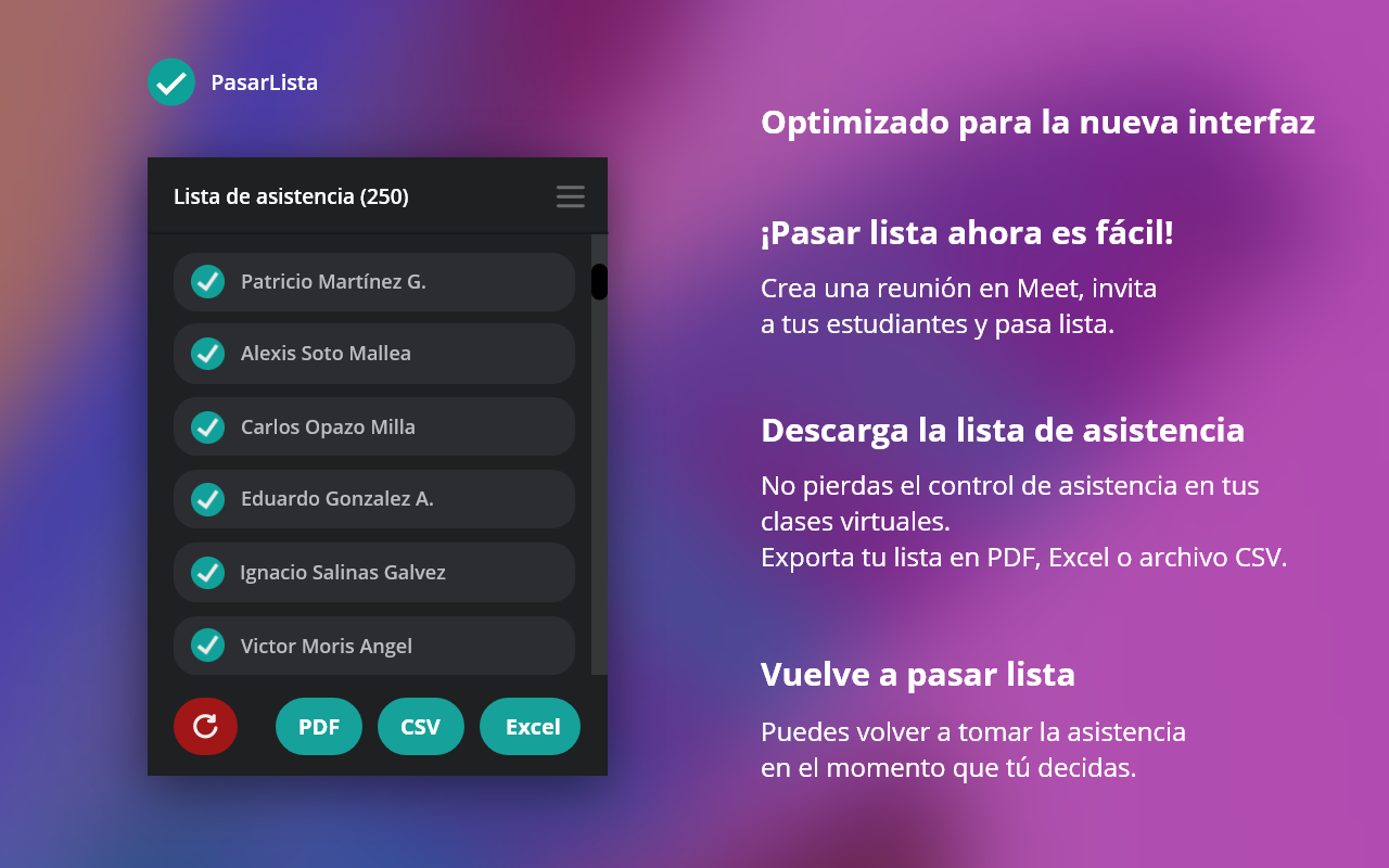 Pasar Lista en Meet Preview image 3