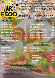 JK Food Fusion menu 3