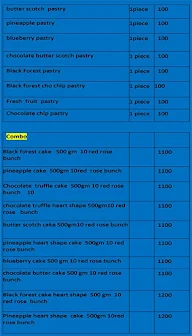 Cake Point menu 1