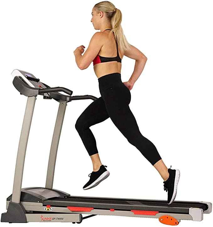 Sunny Health & Fitness Treadmill, Gray (SF-T4400) , 62 2 L x 26 8 W x 47 3 H