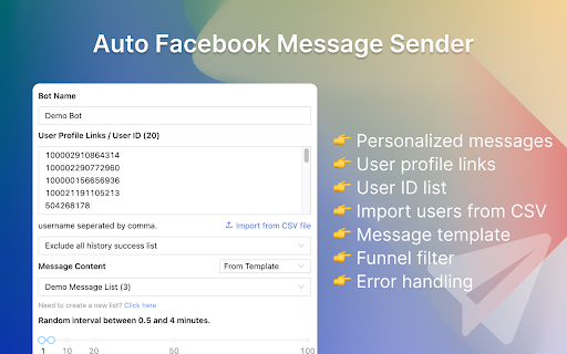 Messenger Bot - Bulk Message Sender