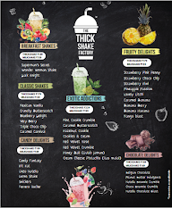 The Thickshake Factory menu 1