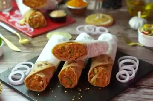 Chicken Seekh Kebab Naan Roll