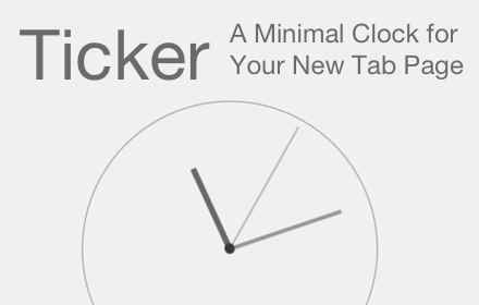 Ticker: A Minimal Clock for Your New Tab Page small promo image