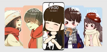 Cute Anime Couple Live Wallpaper - free download