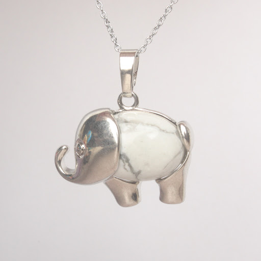 Title 9, Animal Elephant Pendant featuring Quartz, Tiger...