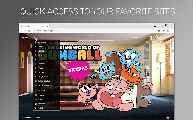 The Amazing World Of Gumball Custom New Tab