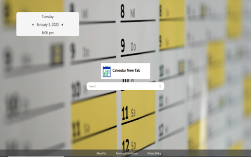 Calendar New Tab
