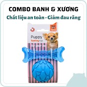 Đồ Chơi Cho Chó Fofos, Combo Đồ Chơi Banh & Xương, Có Tiếng Kêu, Tốt Cho Răng Chó, Cao Su Tự Nhiên, Tpr An Toàn, 2 Màu