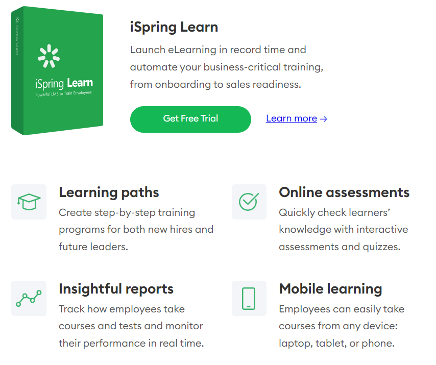 ispring learn features