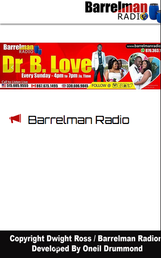 Barrelman Radio Screen 1