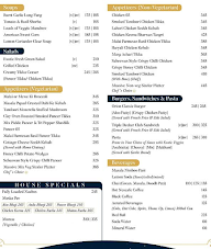 Orion Sky Lounge menu 2