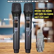 Bộ 2 Micro Không Dây Đa Năng Bx7 2M, Micro Không Dây Hát Karaoke Gia Đình Cực Hay - Phiên Bản Mới Đa Năng Cao Cấp