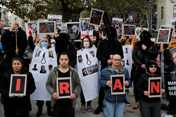 People take part in a protest against the Islamic regime of Iran following the death of Mahsa Amini, in Istanbul, Turkey, in this December 10 2022 file photo. Picture: REUTERS/DILARA SENKAYA