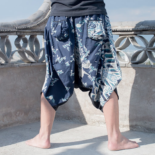 Navy blue floral