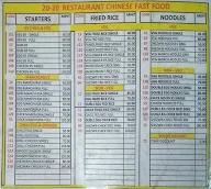 20-20 A Quick Service Restaurant menu 2
