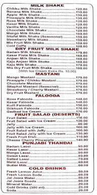 Sai Sagar menu 1