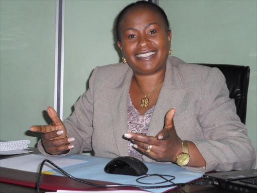 CCU Party Leader Wavinya Ndeti speaking to the star in her office in August. . Pix Andrew Mbuva