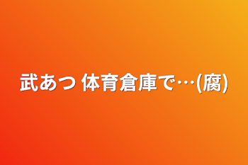 武あつ 体育倉庫で…(腐)