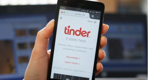 Tinder on phone