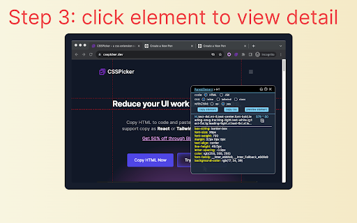 cssPicker - copy css from website