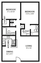 2 Bed 2 Bath