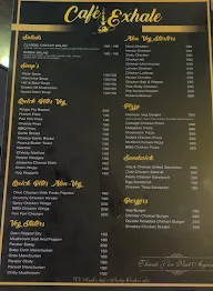 Cafe Exhale menu 1