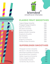 Blended - Smoothies & Milkshakes menu 1