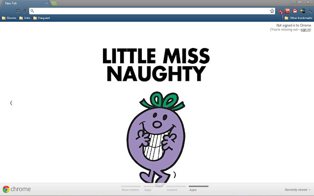 Little Miss Naughty chrome extension