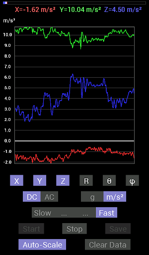 Screenshot Accelerometer Meter
