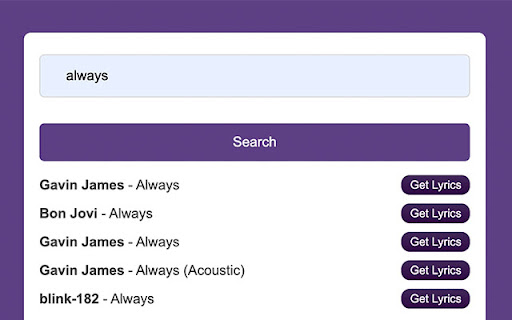 Lyrics Search