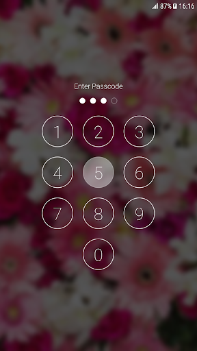 Spring Flowers Pattern Lock Screen