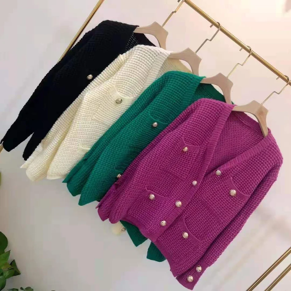 Rétro tricoté Cardigan veste femmes tempérament paresseux lâche