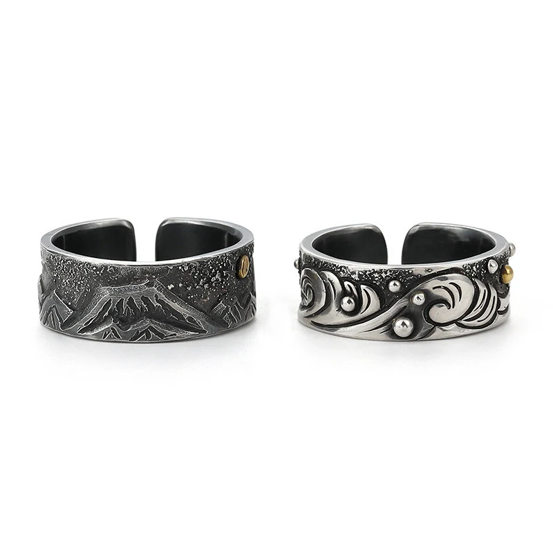 Anel Design Voto do Mar para Homens e Mulheres Joia de Moda para Casais Presente Elegante Aniversário Compromisso Casamento