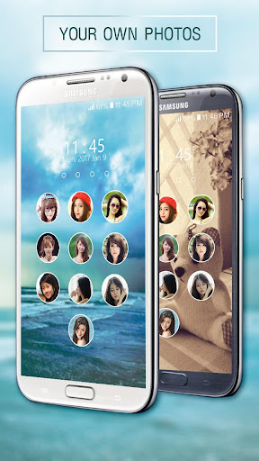 Photo keypad lockscreen