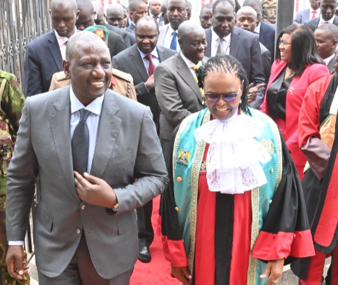 President William Ruto and Chief Justice Martha Koome on November 4, 2022.