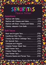 Senorita’s Mexican Kitchen By Little Italy menu 1