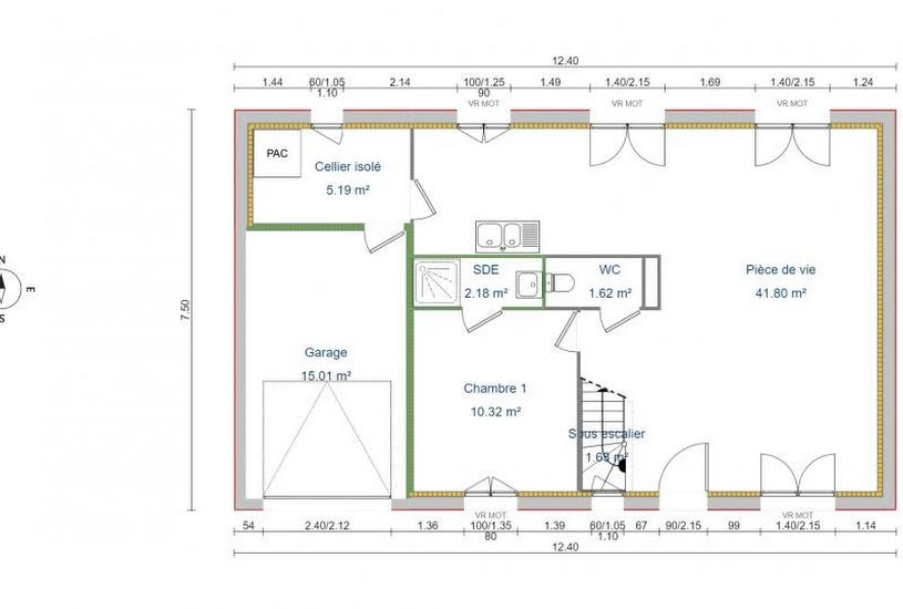  Vente Terrain + Maison - Terrain : 471m² - Maison : 112m² à Bouconvillers (60240) 