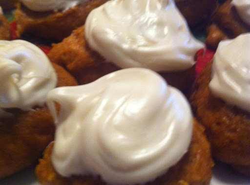 I used a vanilla with maple syrup mixed in it frosting..and no nuts or raisins at my sons request. they were delicious