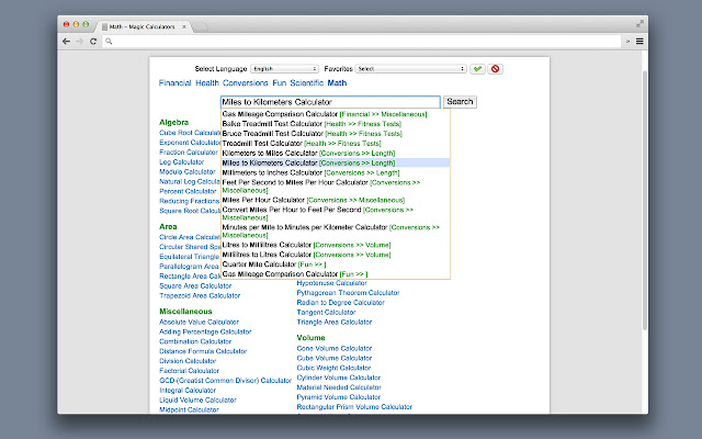 Magic Calculators chrome extension