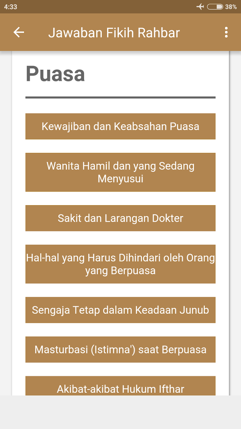 Jawaban Fikih Rahbar Screen 2