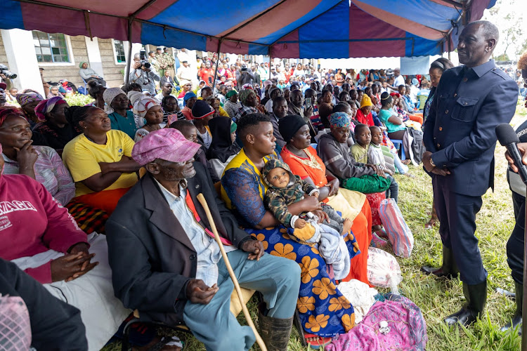 President William Ruto condoles with Mai Mahiu landslide victims on April 30, 2024.
