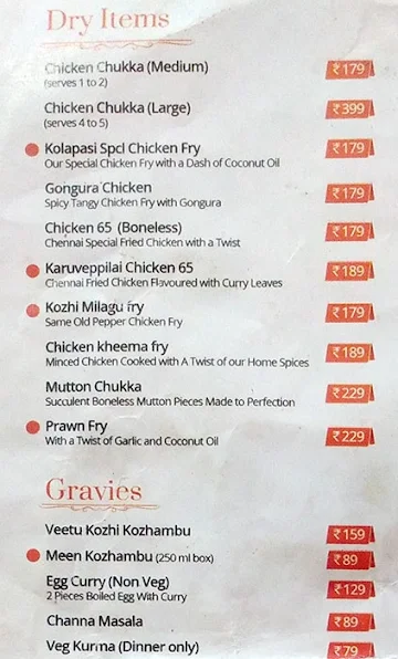 Kolapasi Takeaway menu 