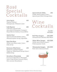 Rose - Mediterranean Restaurant & Wine Bar menu 6