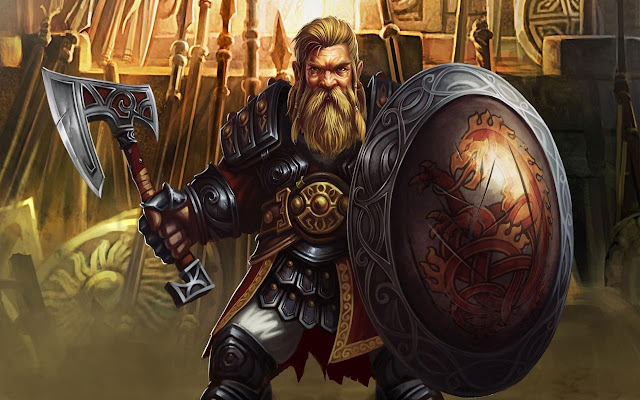 Dwarf with Axe and Shield