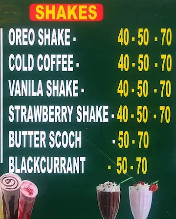 New Sharma Juice Bar menu 