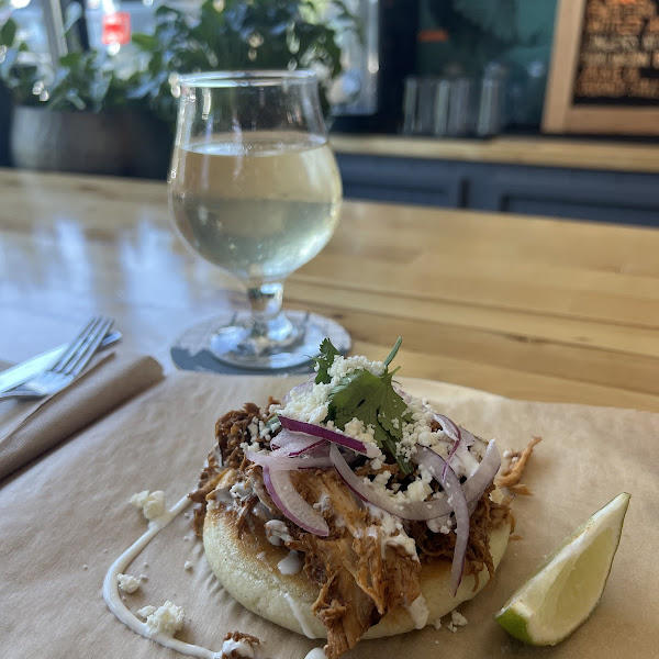 Chicken Tinga Arepa