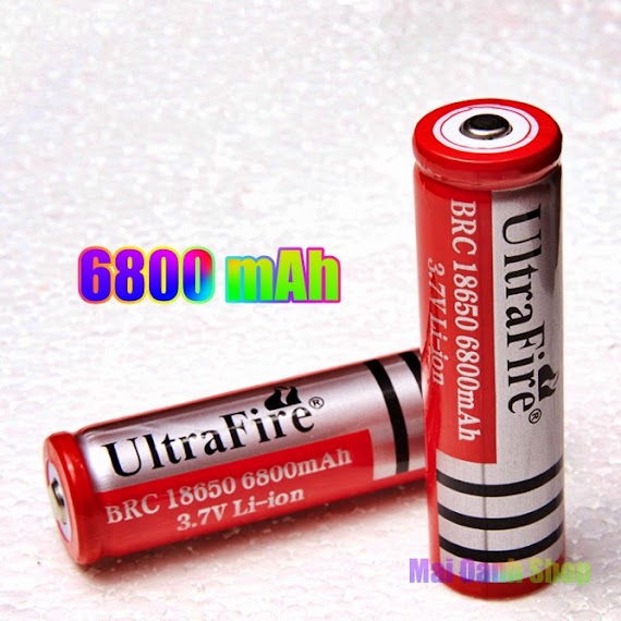 [6800 Mah - Loại 1] Pin Sạc 18650 Dung Lượng Lớn Ultrafire 3.7V