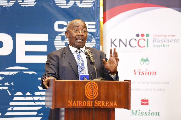 Micro and Small Enterprises Authority (MSEA) Chairman James Mureu during the launch of the Micro and Small Enterprises Participation in Kenya’s Digital Economy report in Nairobi