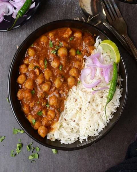 Rice With Chana Masala Combo